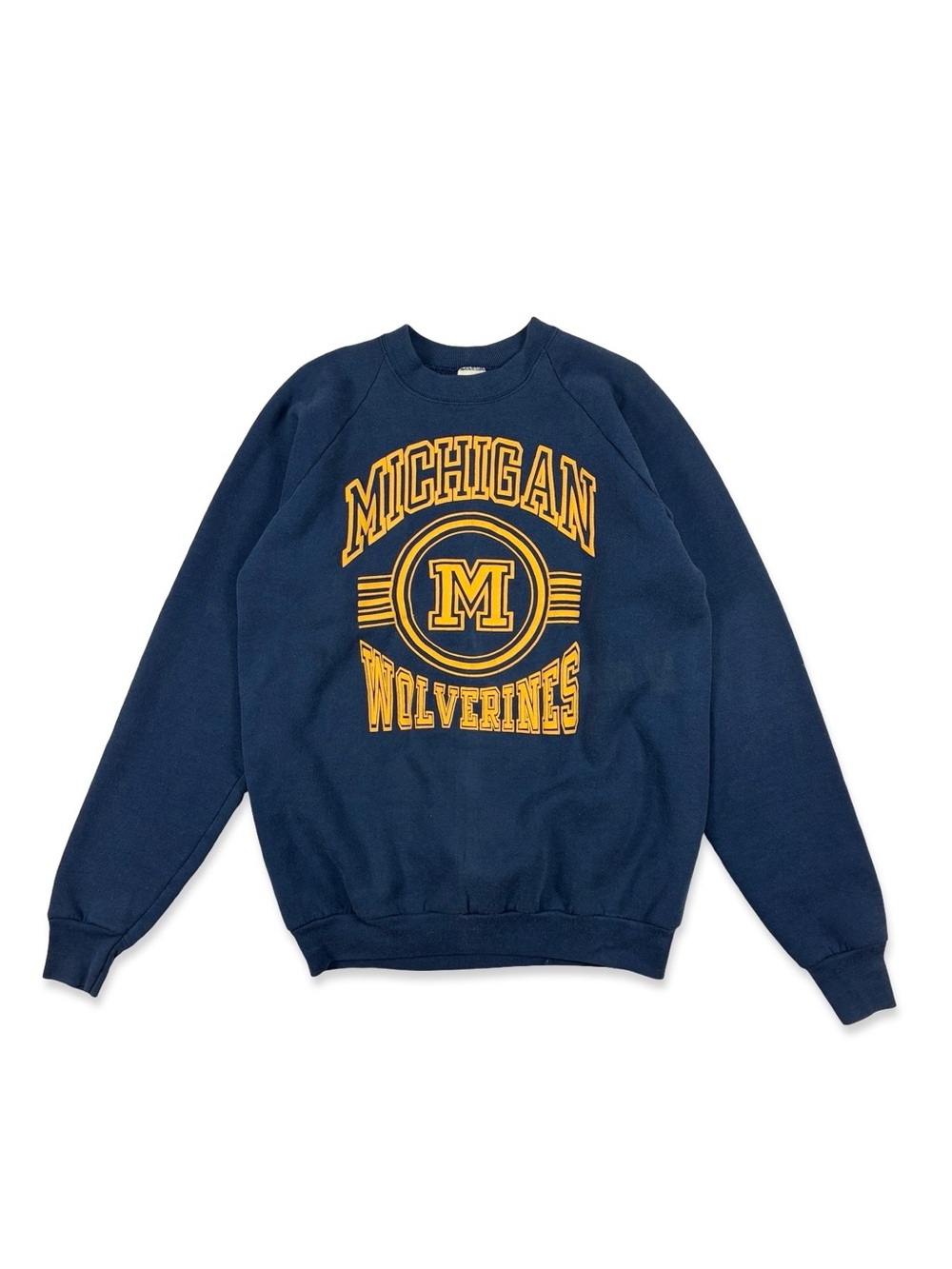 UofM University of Michigan Wolverines Raglan Sweatshirt
